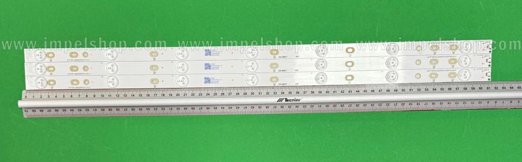Led backlight strip for tv PHILIPS 32" set 3pcs X LBM320P0701-FC-2 , LB-F3528-GJX320307-H , GJ-2K15 D2P5-315 D307-V3.1(17.8mm) , GJ-DLED11 P5-315 D307-V7 , 7LED , 614MM , PHILIPS PART NUMBER : 996598003615