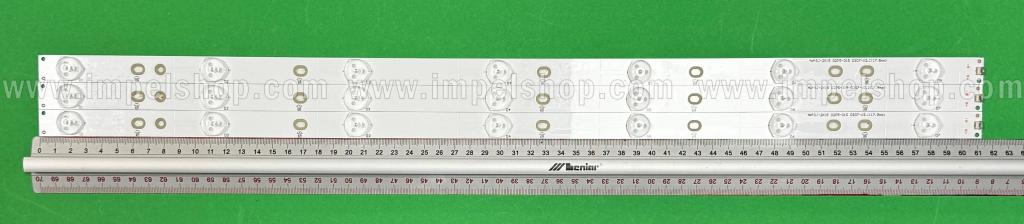 Led backlight strip for tv PHILIPS 32" set 3pcs X GJ-2K15 D2P5-315 D307-V3.1 (17.8mm) , LENGTH : 617mm , 7 DIODES , PHILIPS PART NUMBER : 996598003615