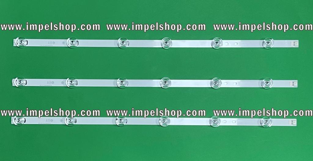Led backlight strip for tv LG INNOTEK 32" set 3pcs (DRT3.0 32" TYPE A X 2 & TYPE B X 1) , 6LED , ( AGF78400001 , AGF78400101 , AGF78399901 , AGF78399801 , AGF79040102 )