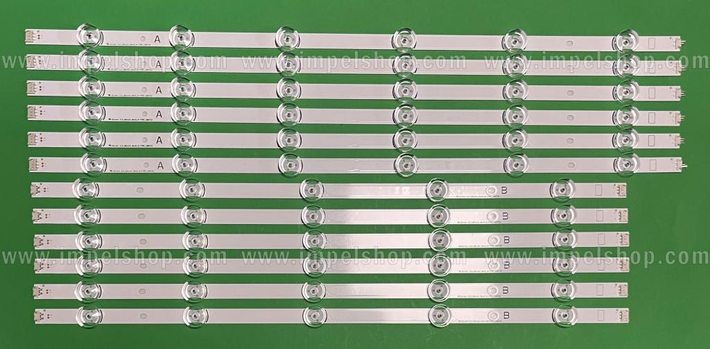 Led backlight strip for tv LG INNOTEK 60" set 12pcs (DRT3.0 60" TYPE A X 6pcs & TYPE B X 6pcs) (AGF78401801 , AGF78401901)