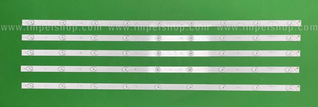 Led backlight strip for tv SHARP 43"set 5pcs X CRH-P4330300509672-REV1.1 BC , 9LED