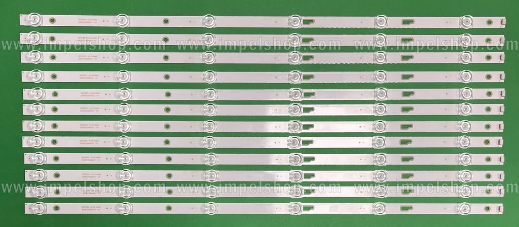 Led backlight strip for tv TCL 65" set 12pcs X 65HR330M06A7 V0 , 4C-LB650T-HRB ZC1 / ZC2 , LEORC2U1-B-K , 65D1800 , 6V , 620MM