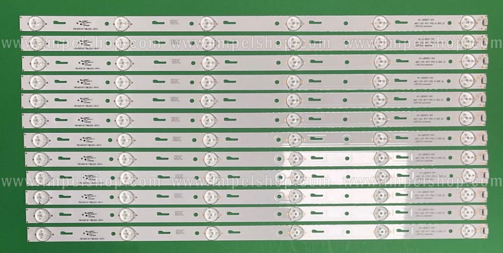 Led backlight strip for tv SANYO 50" set 12pcs X 4C-LB500T-SH1 , PB14D519173BL052-001H , 6LED , 3V , 520MM