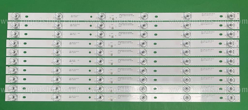 Led backlight strip for tv SUNNY 55" set 10pcs X MS-L1544 V5 , 18MR200J77S0100103402915 , CRH-M653533509153B2REV1.0 , 6LED , 6V , 532MM
