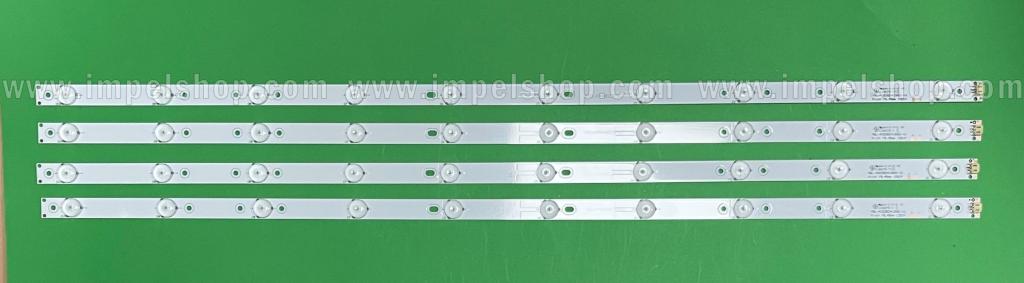 Led backlight strip for tv HISENSE 40" set 4pcs X MBL-40035D410RS1-V1 , 10LED , 3V , 773mm , Pitch 79.45mm ,