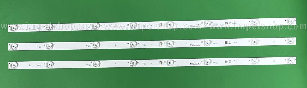 Led backlight strip for tv TOSHIBA 43" set 3pcs X JL.D43081330-004BS-M , 4C-LB430T-JF7 , 8LED , 3V , 770MM