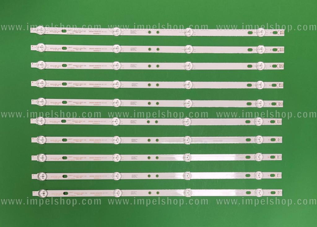 Led backlight strip for tv HAIER 50" set 10pcs X DS50M73-DS07-V01 2W2006-DS50M7301-01 4LED , 3V , 461MM ,