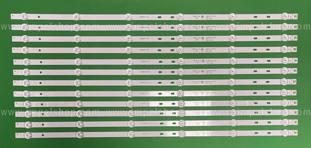 Led backlight strip for tv SILO 65" setS 12pcs X DLED65HD 12X6 1003 / DLED65HD 12X6 1004 / DLED65KJAH 12X6 , 6LED , 622MM , 3V