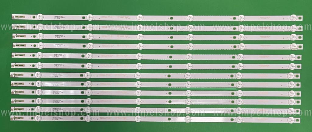 Led backlight strip for tv PHILIPS 65" set 12pcs X 4708-K65WDC-A1113N21 / 4708-K65WDC-A1113N11 , K650WDC2 A1 , 6LED , 667MM