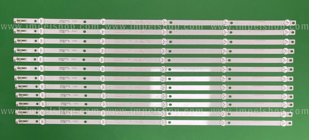 Led backlight strip for tv PHILIPS / MANTA 65" set 12SZT X K650WDC2 A1 / 4708-K65WDC-A1113N21 , 5LED , 6V , 666MM