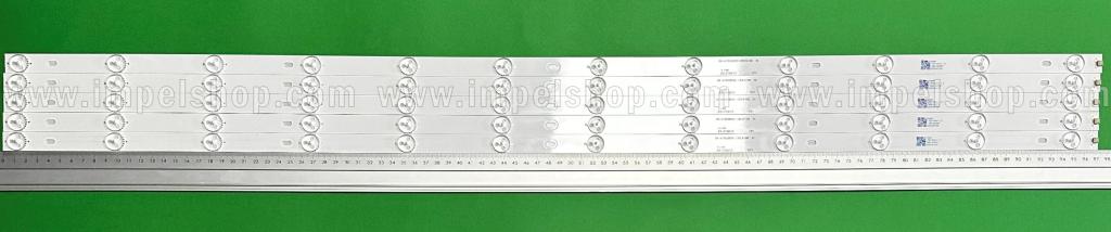 Led backlight strip for tv SHARP 50" set 5pcs X RF-AJ500B32-1201S-08 A1 , 12LED, 973MM , 3V ,