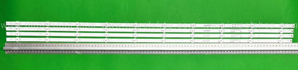Led backlight strip for tv SHARP 49" set 4pcs X RF-AJ490012SS30-1001 A1 , 940MM , 10LED , 3V ,