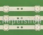 STRIP TV LED TCL 32" SET 3PCS 4708-K320WD-A4213K01/A-CNK320 , LENGTH : 619MM , TV MODEL : TCL LE 32D99 , PHILIPS 32PHT4001 ,